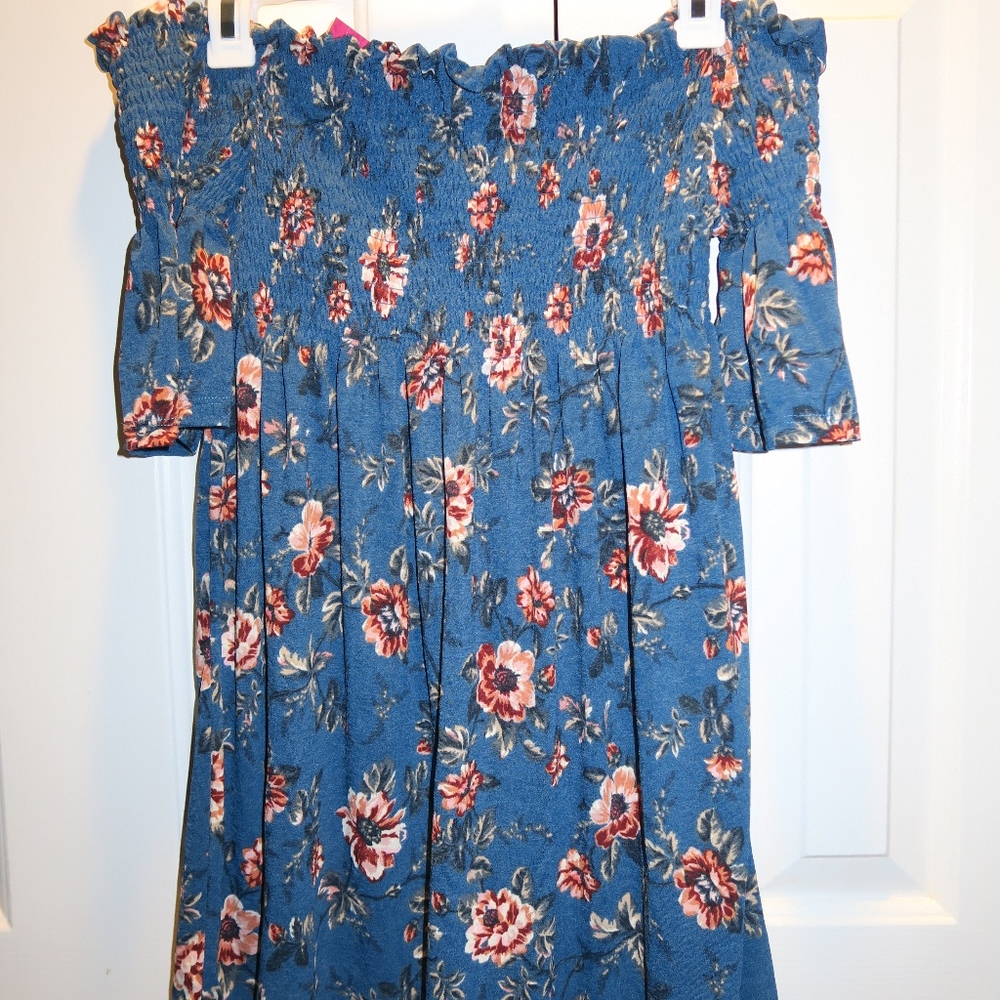 Xhilaration floral off the shoulder dress